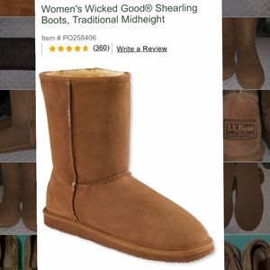 LLBean Wicked Good Shearling Boots
